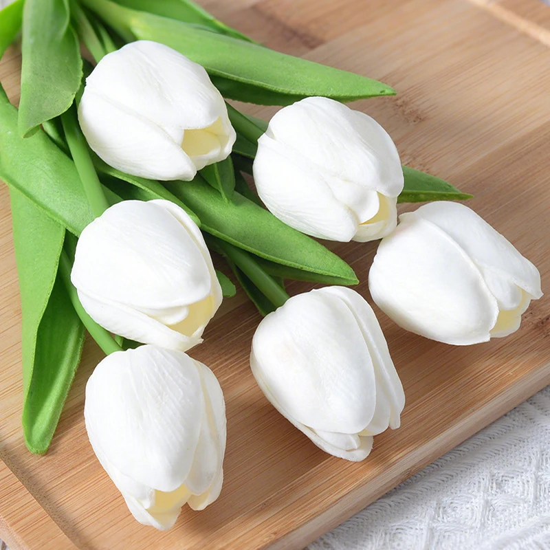 10PC Künstliche Tulpen Blume PU Realistische Touch Tulpe Blumen Gefälschte Tulpen Blumen für Zuhause Tisch Vase Dekor Hochzeit DIY Blumenstrauß