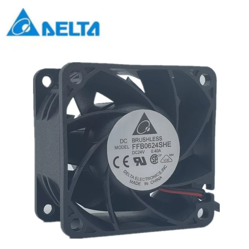 Novo delta ffb0624she 24v 0.40a 6038 6cm grande volume de ar inversor ventilador de refrigeração