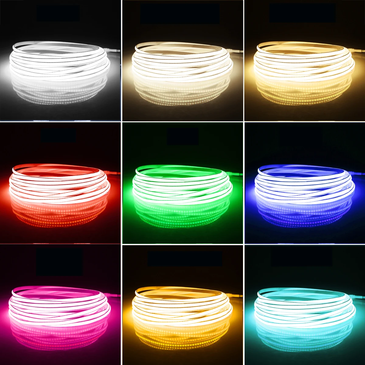 5mm Ultra cienkie DC 12V kolorowe światła pasek COB LED do domu szafy samochód DIY wystrój 1M 2M 3M 4M 5M wysokiej gęstości taśma LED Neon