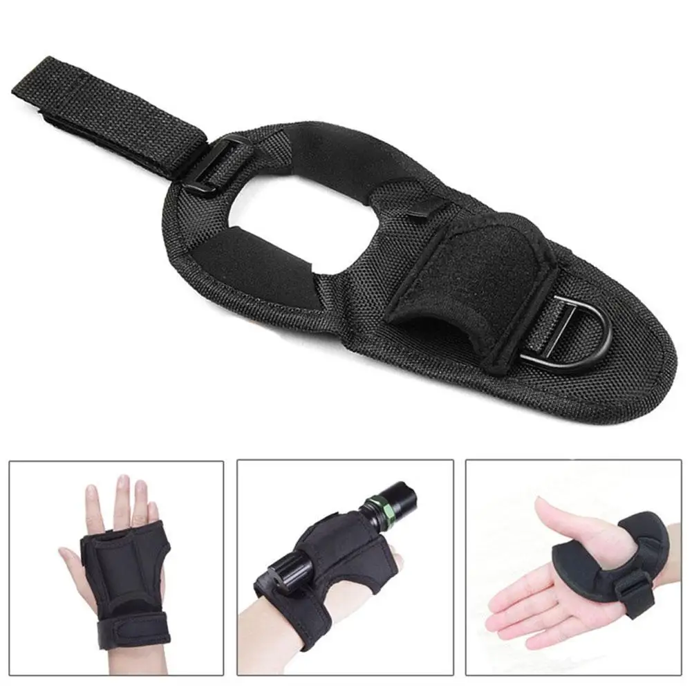 Outdoor Torch Flashlight Holder Soft Neoprene Hand Arm Mount Wrist Strap Glove Hand Free Lantern Bike Light