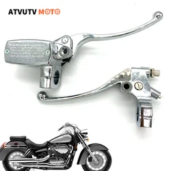 Universal 1 Pair 25MM Motorcycle Brake Clutch Lever Master Cylinder Reservoir For Honda Steed 400 600 Shadow 1100 Magna 250 750