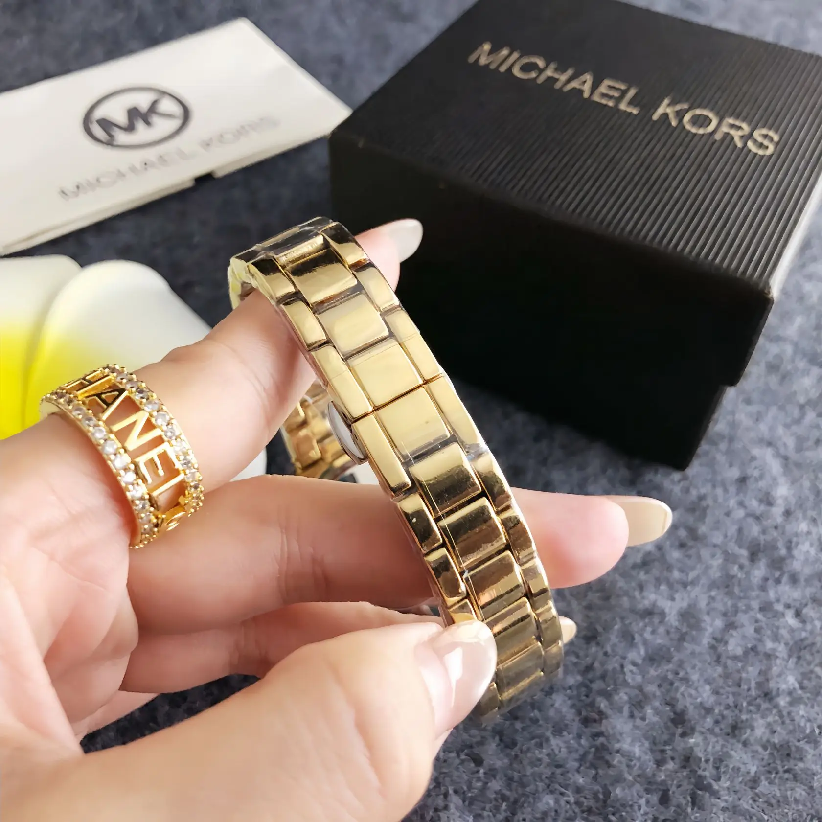 Michael Kors Ladies Watch Luxury Business Design Quartz Watch Fashion Casual Alloy Multifunctional Timing Watch Gift for Women