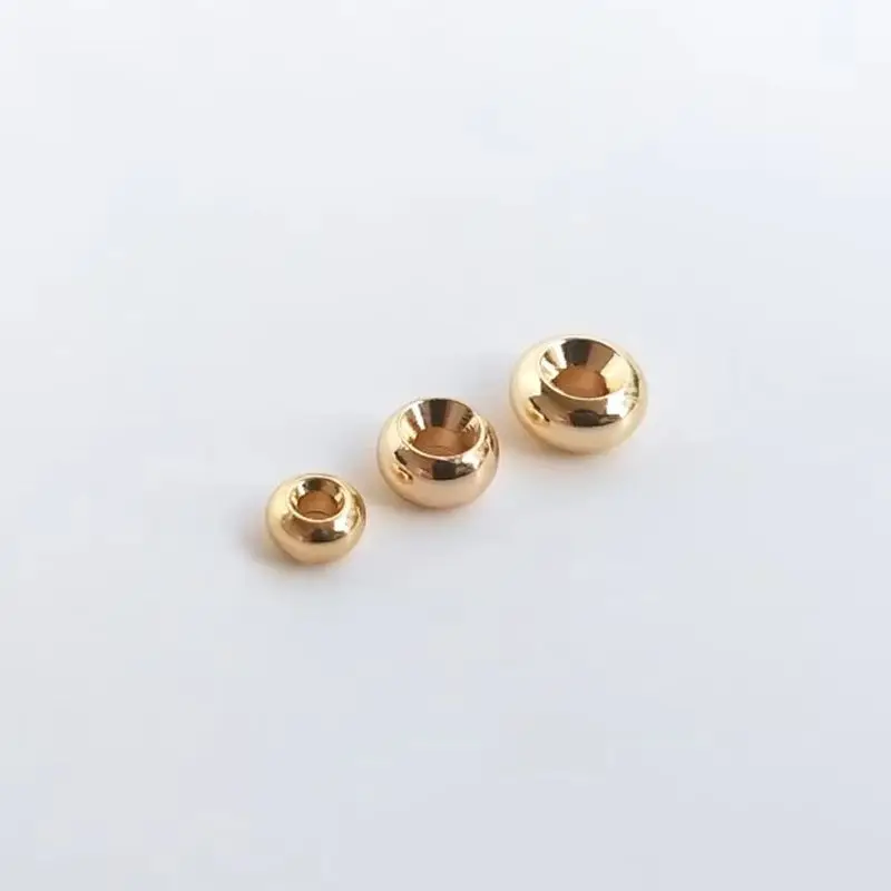 

14K Gold Plated Wheel beads tire beads DIY bracelet, beads, jewelry, handwork accessories