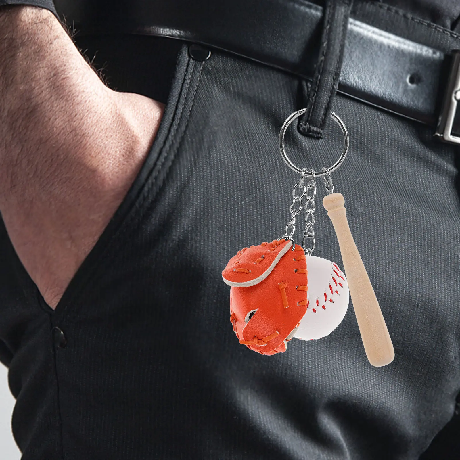 

2 set Mini Baseball Bat Glove Ball Kit Dollhouse Sports Miniatures Pretend Play Accessories Diy Decorative For Tiny House Role