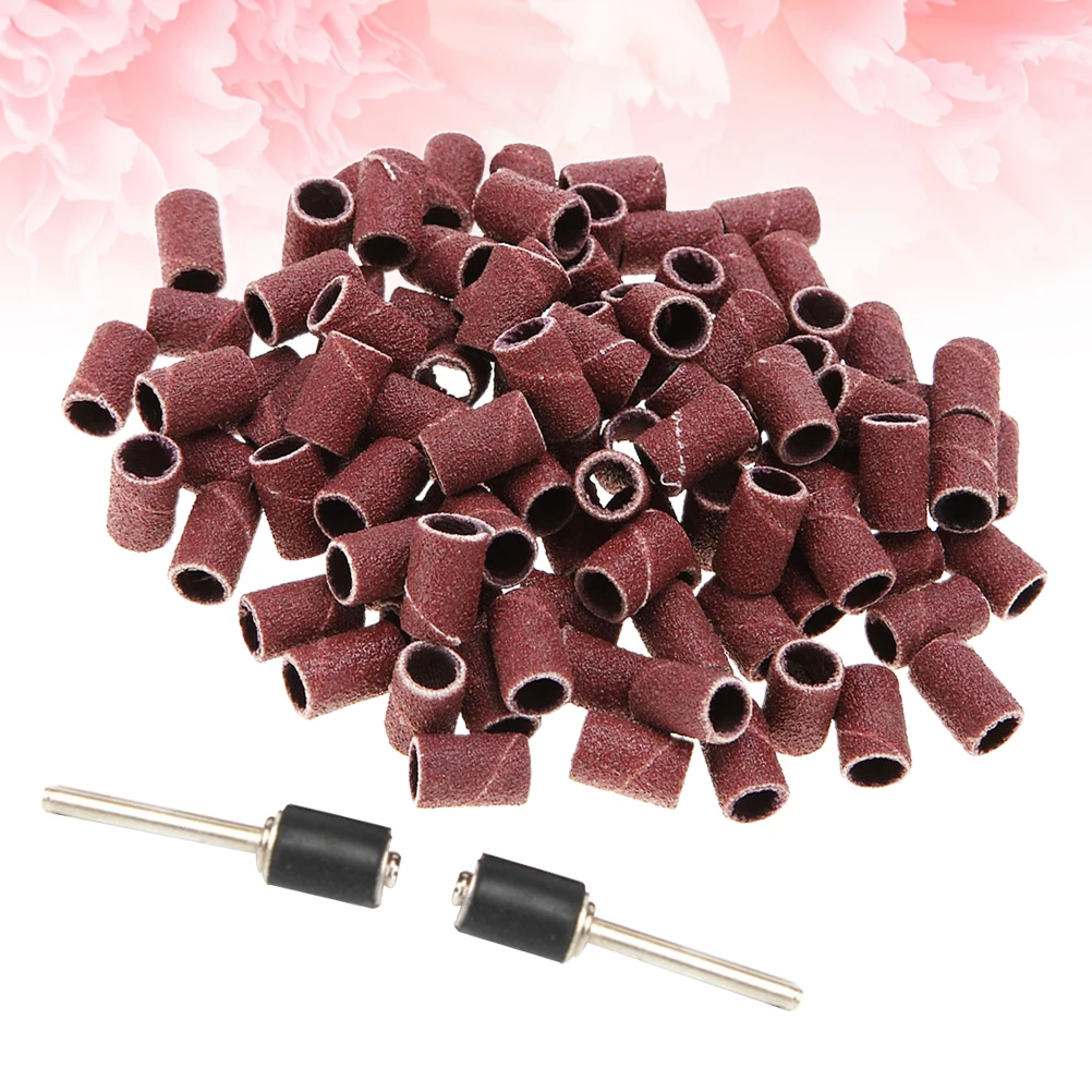 

102 pcs 1/2 Inch Sandpaper Rod Set Emery Cloth Rings Polishing Burnishing Tool Fiberglass Rust Removal Mini Grinding