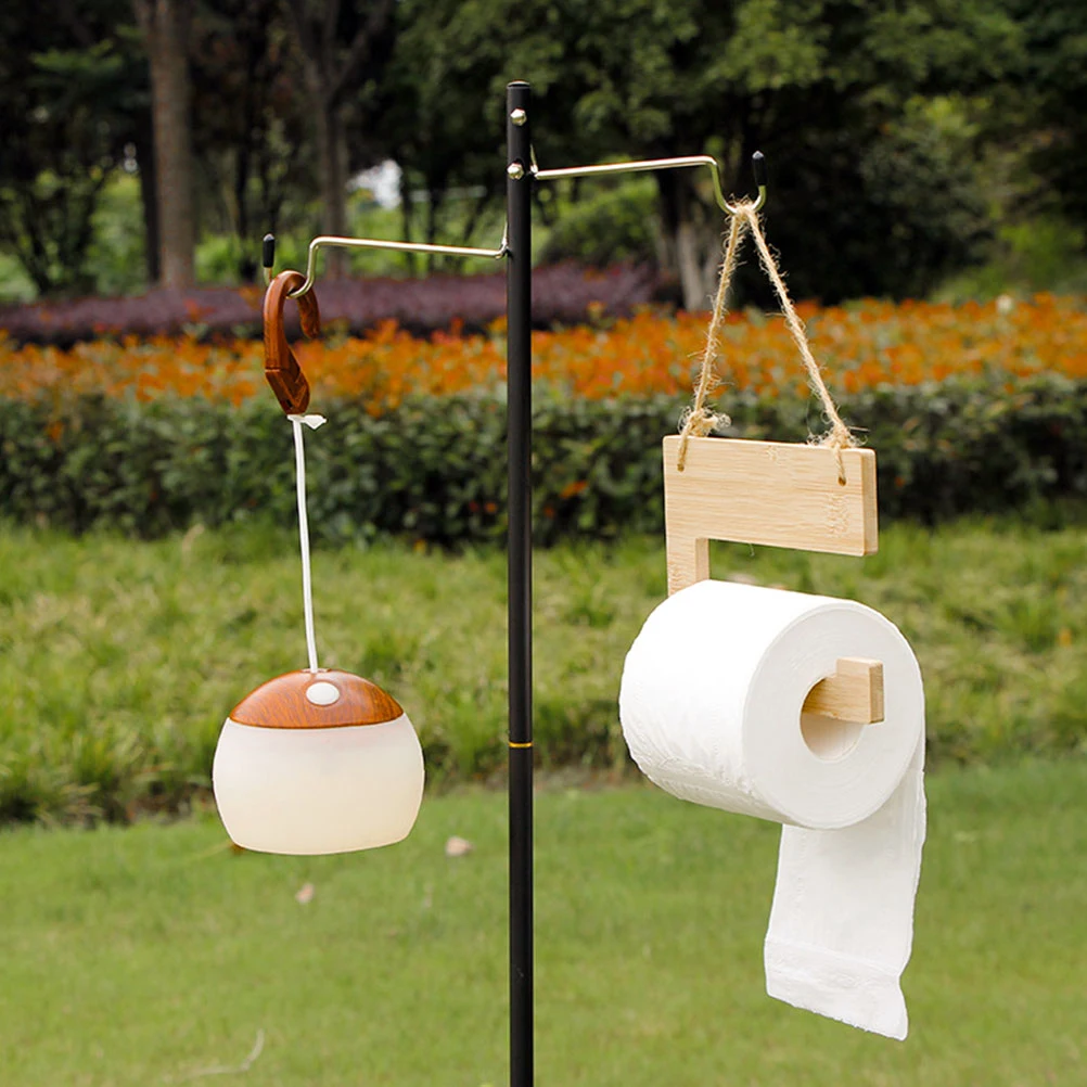 

Bamboo Roll Paper Storage Rack Multipurpose Tissue Holder Durable Long Term Use Camping Picnic Decorative Easy Installation Wall