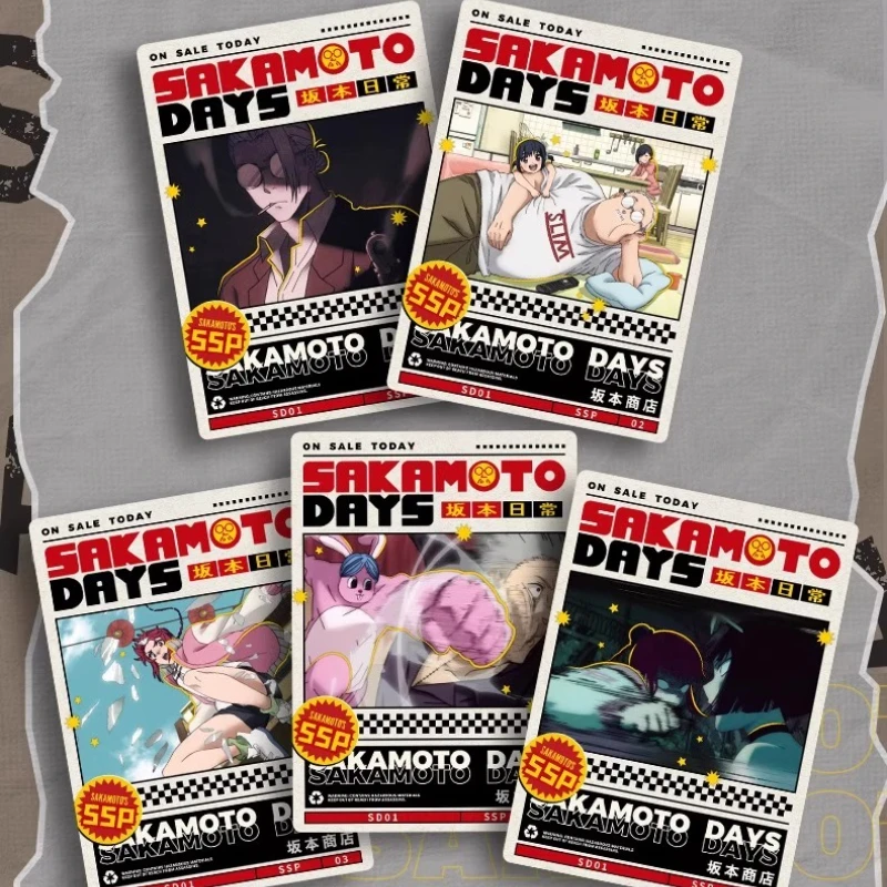 سلسلة أيام ساكاموتو الأصلية الرسمية بطاقة لهب عالية الدم الساخن مجموعة أنيمي الطرفية بطاقة لعبة هدية الصندوق الأصلي #5