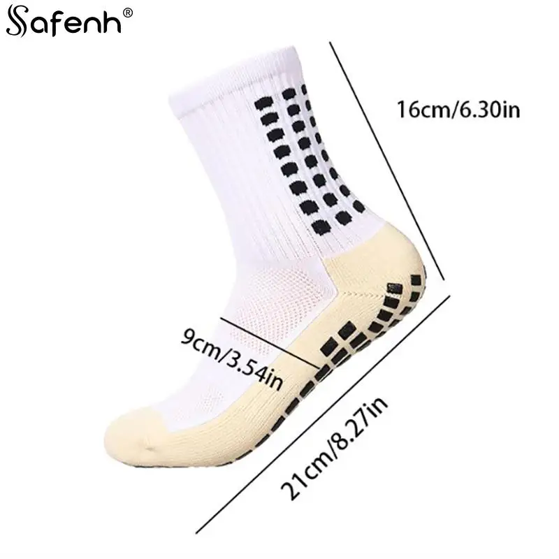 1Pair New Football Towel Socks Men\'s Socks Sports Cycling Grip Socks Anti Slip Non Slip Grip Pads For Football Basketball New