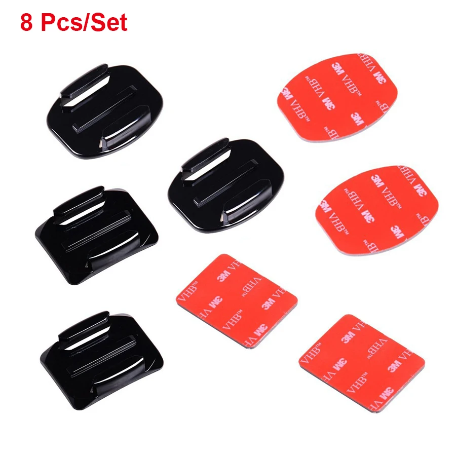 Adhesive Mounts for GoPro 10 9 8 Curved Flat Mounts 3M Sticky Pads Fit for GoPro Sjcam Action Camera Helmet Accessories Kit