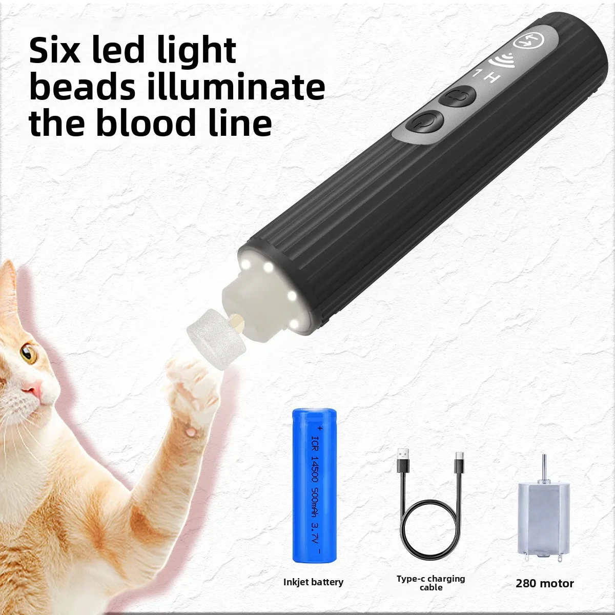 

Многофункциональная электрическая машинка для стрижки когтей с LED-подсветкой для крупных собак и кошек