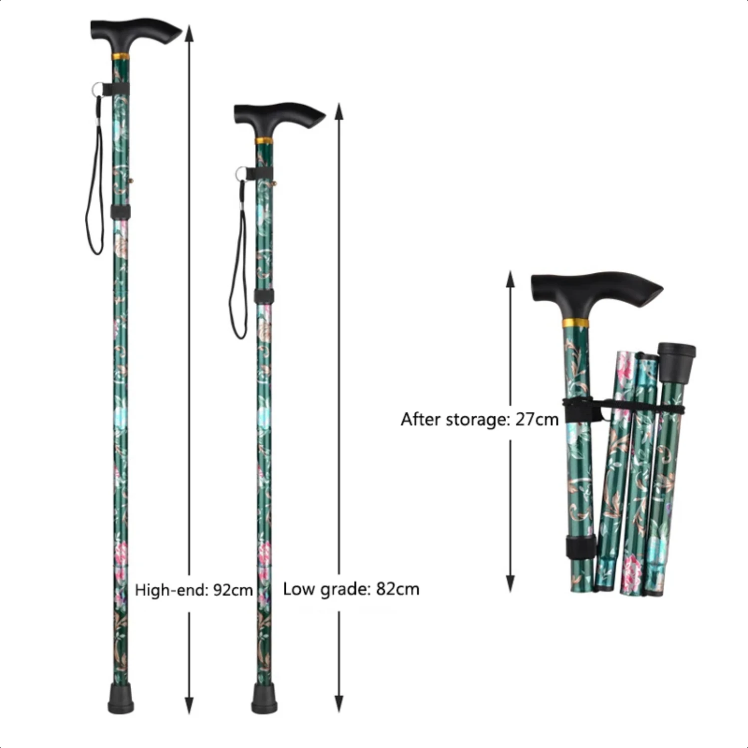 Enhance Trekking Camping Comfort with Telescopic Folding Walking Stick