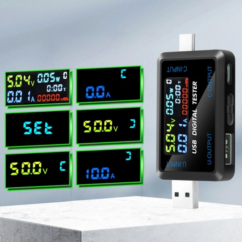 USB измеритель мощности, Φ 5A LCD USB/USB дисплей тока USB тестер мультиметра тестирование скорости кабеля