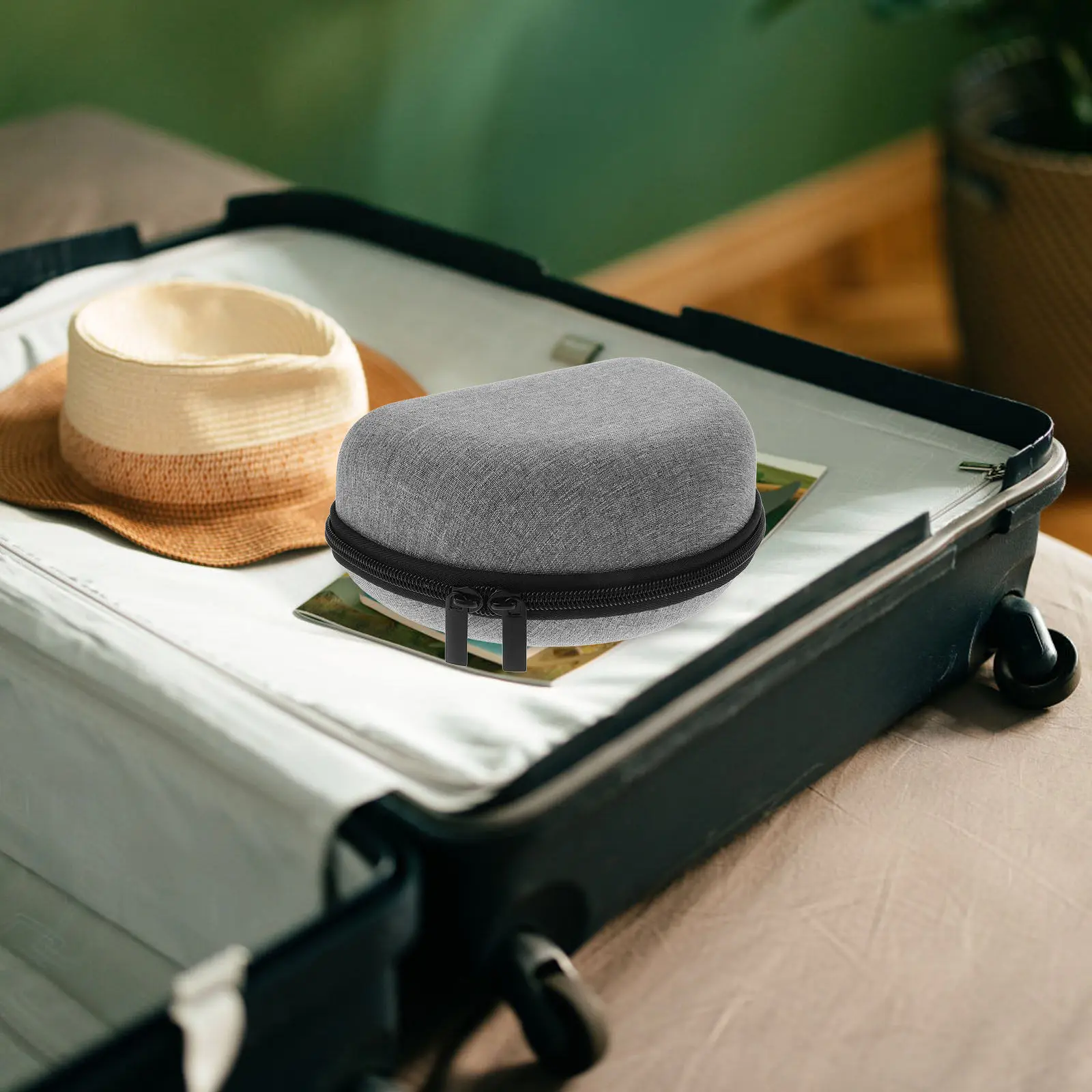 Кейс для хранения, жесткий дорожный органайзер для полнолицевой маски, компактный, легкий, темно-серый, с мягким внешним покрытием