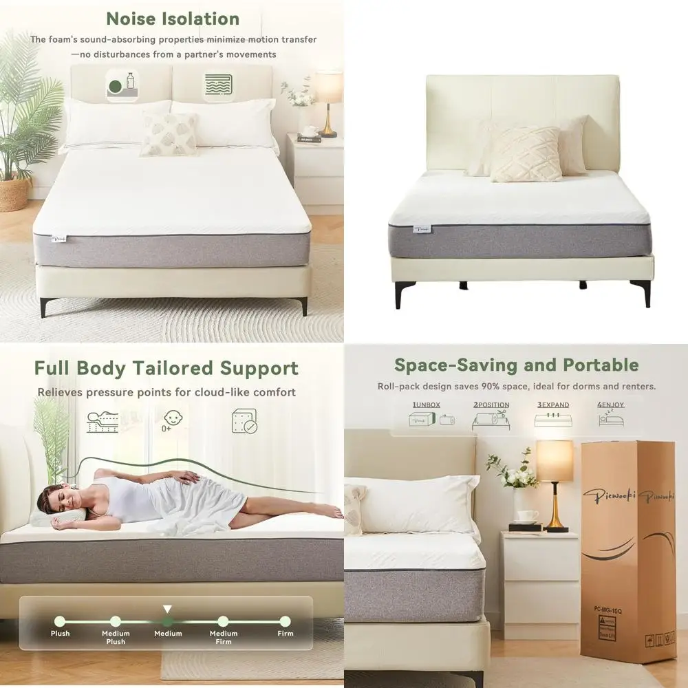 

Двойной матрас, 6-дюймовый матрас из пены с эффектом памяти в коробке со съемным чехлом, который можно стирать, мягкий и удобный, надежный под давлением