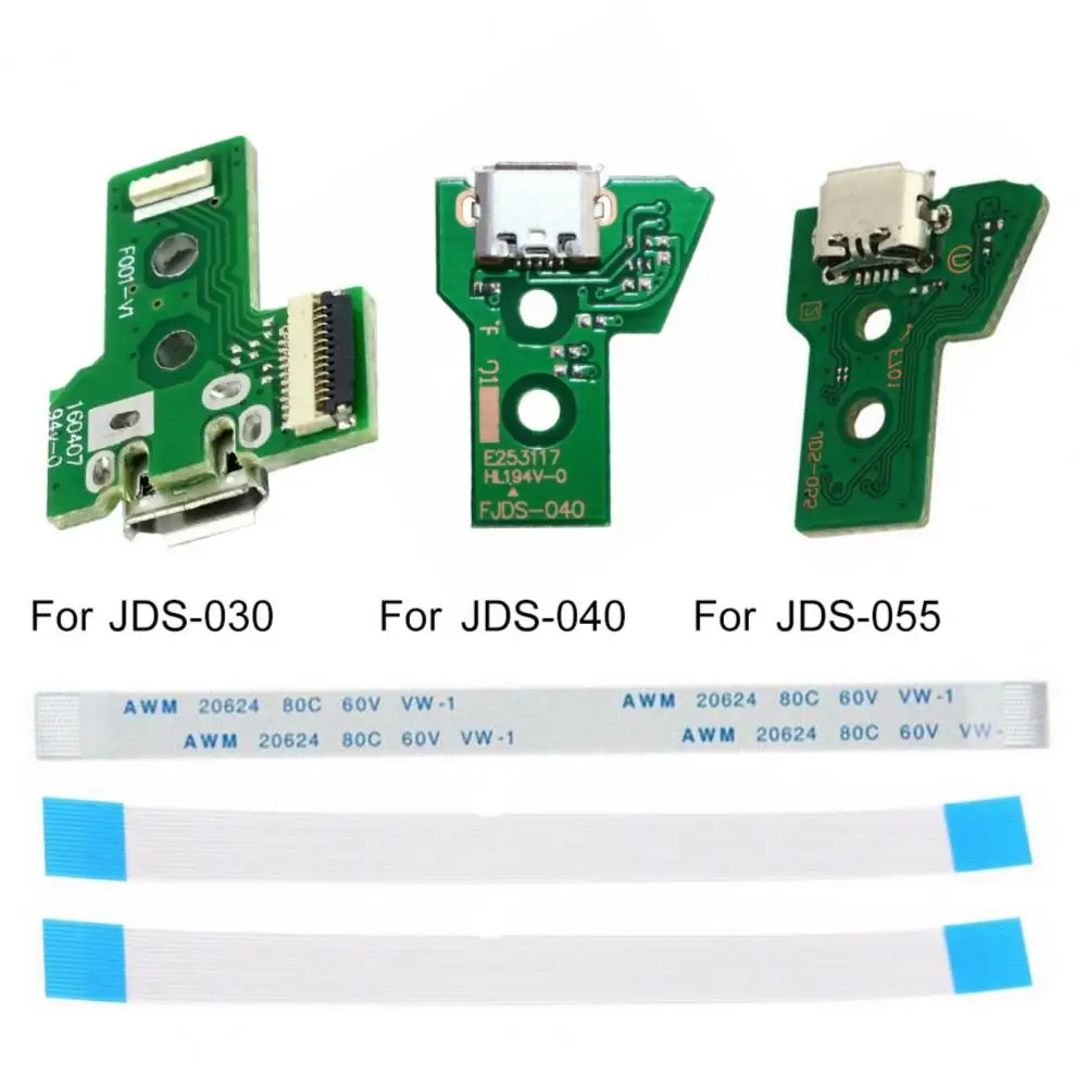 Charging Port Board 12Pin Flex Cable USB Charging Port Socket Board for 4 JDS 030/JDS 040/JDS 055