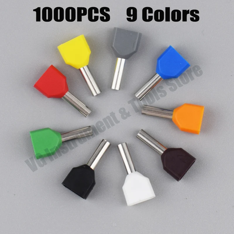 Novo terminal de crimpagem tubular te0508 te1508 te2508, fio elétrico isolado, bloco terminal, conector de extremidade do cabo, terminais de friso