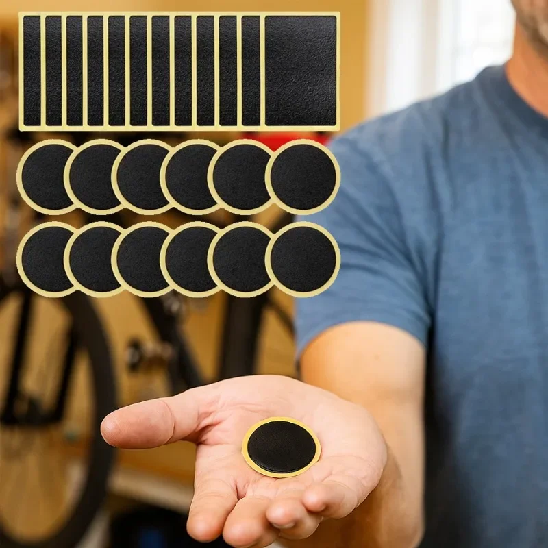1/50PCS Motorcycle Tire Repair Patches Tool Glue-free Bicycle Rubber Protection Adhesive Quick Drying Tyre Tube Patch Car