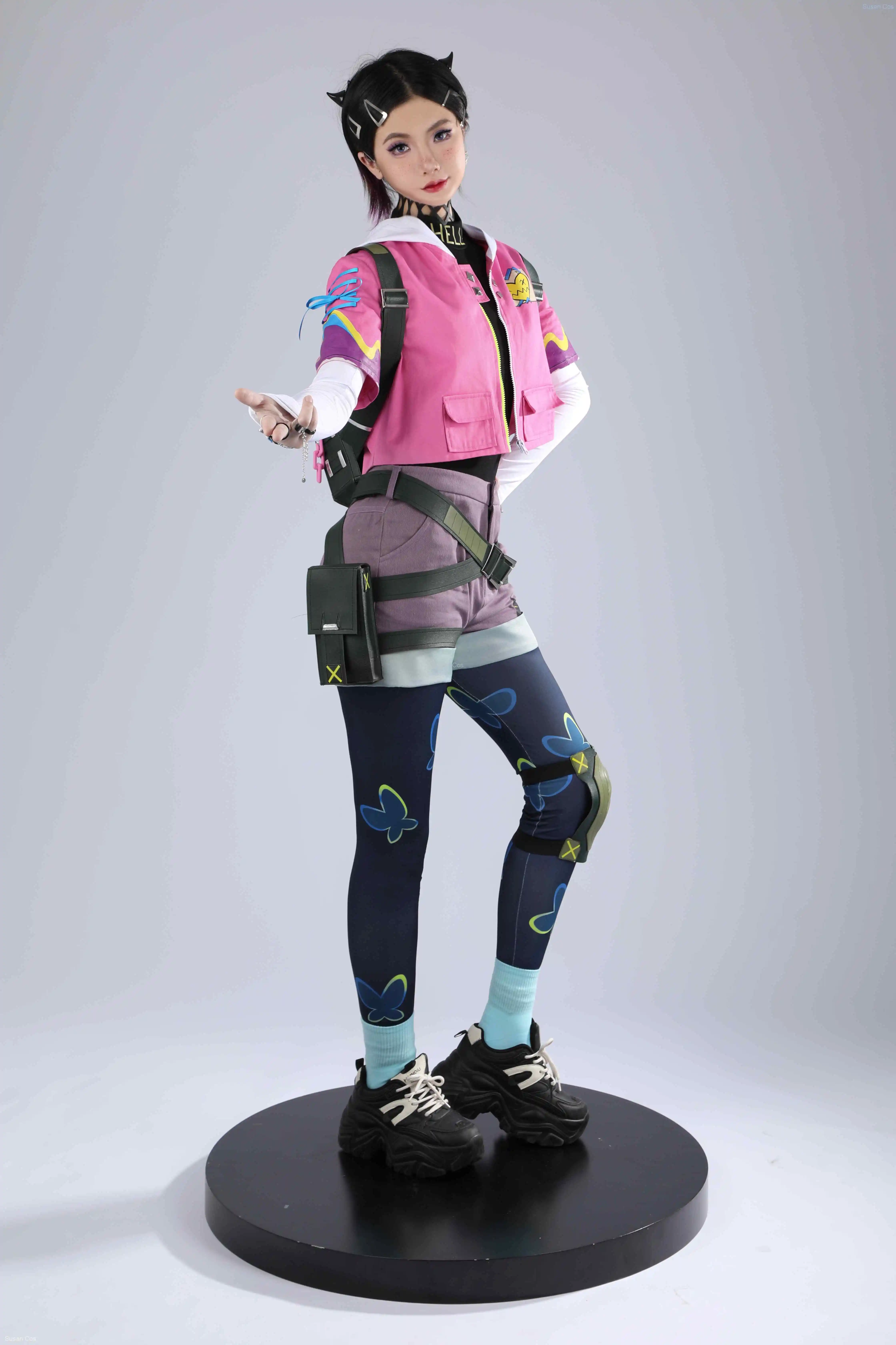 Clove ชุดเสื้อโค้ทกางเกงในชุดคอสเพลย์ผู้หญิงของผู้หญิงชุดเกมสำหรับปาร์ตี้ฮาโลวีนคาร์นิวัล