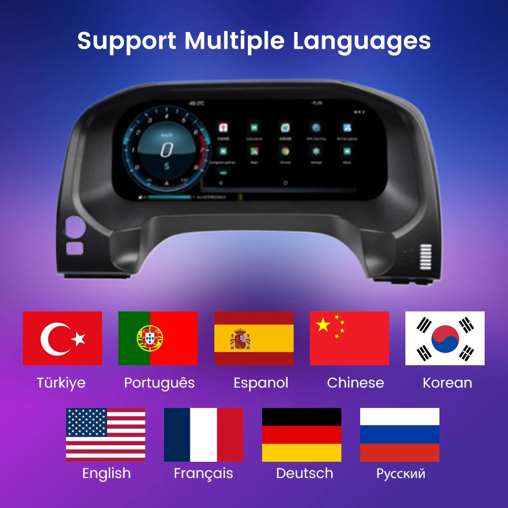 

12,3-дюймовый ЖК-дисплей, автомобильная цифровая приборная панель, кластер для Toyota Prado 2010-2019, виртуальная приборная панель, спидометр, обновление измерителя кабины