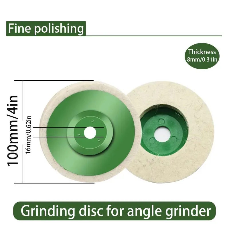 

10/20PCS Wool Polishing Wheel Buffing Pad Angle Grinder Wheel Felt Polishing Pad Disc Angle Grinder Accessories for Car Maintain