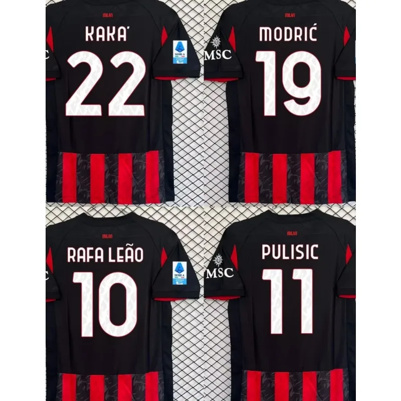 25/26AC New Milan Player Jersey Home 10 Leo Camiseta de fútbol de manga corta Modric Camiseta de manga corta de motocicleta de secado rápido