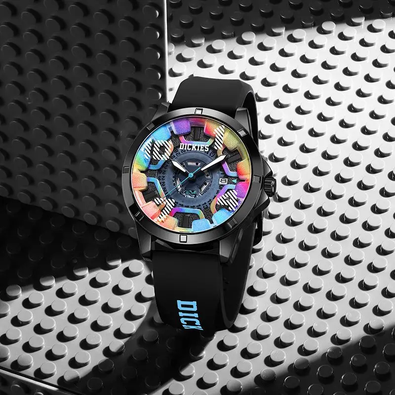 Dickies Fashion Trend Watch Colorful Dial Student Silicone Quartz Watch Luminous CL645