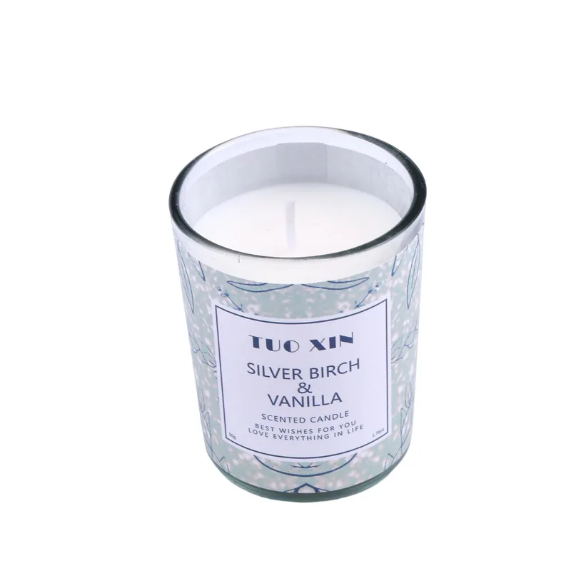 Large Jar Plant-based Smokeless Scented Candle Glass Cup Essential Oil Aroma Candle for Home Indoor Fragrance
