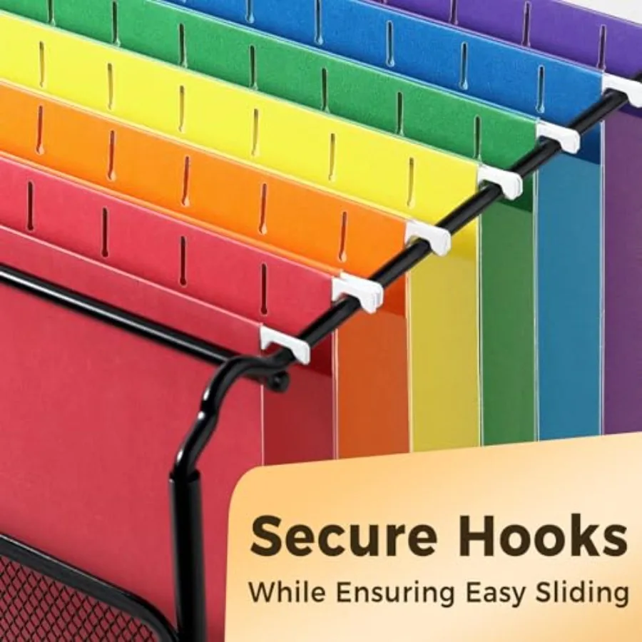 SUNEE Map Gantung 6 Buah Ukuran Letter dengan Tab 1/5-Cut Ideal untuk Organisasi Rumah dan Kantor