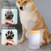 Semi-Automatic Pet Foot Washer Cleaner Brush Soft Silicone Needle Dog Paw Cleaner Cup Paw Washing Cup Washer for Dogs Cats