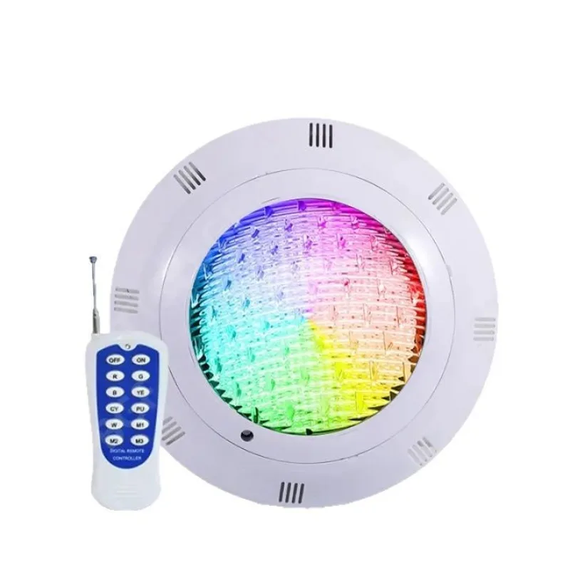 Pool Light LED Rainbow Underwater Light Landscape RF Remote Control Wall Mounted 12V Low Voltage IP8 Waterproof Pool Light