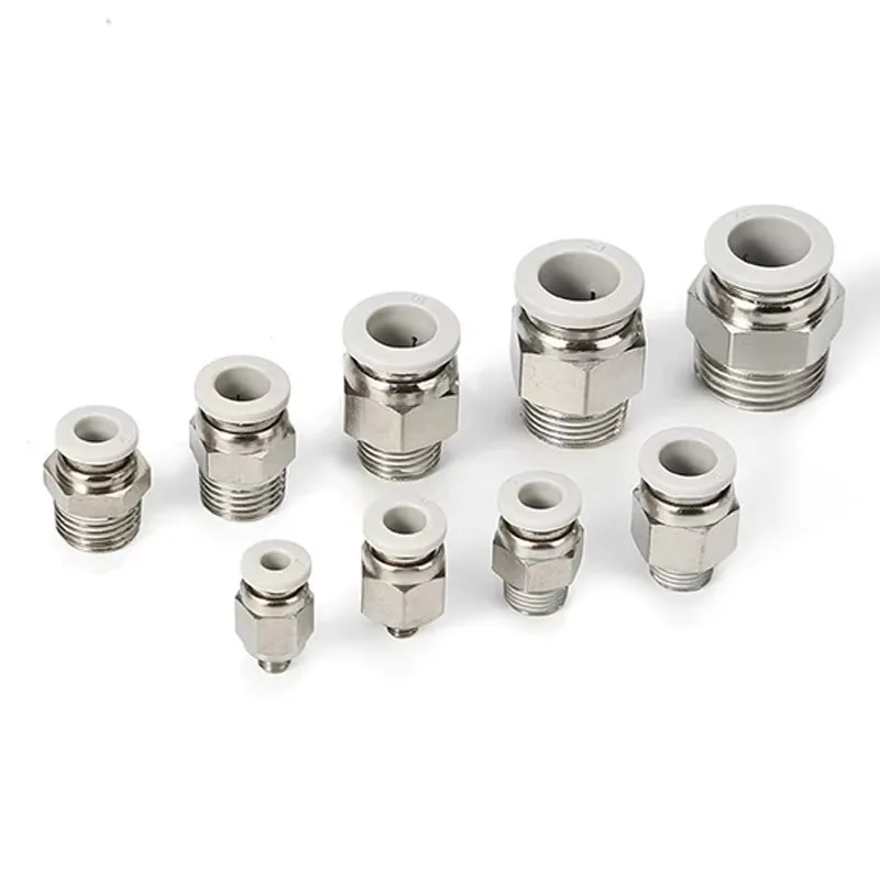 Pneumatic Connectors Air Hose Fittings PC PCF PB PL PLF SL Thread Fitting 1/8 1/4 3/8 1/2 Push Into Pipe Pluglug Quick Coupling