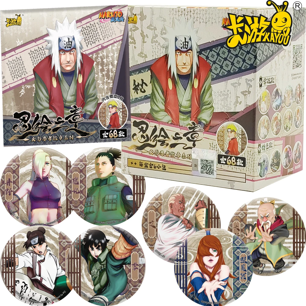 

Genuine KAYOU Naruto Pins Brooch Anime Figure Hatake Kakashi Uchiha Itachi Handmade Badge for Backpack Clothes Fans Toys Gifts