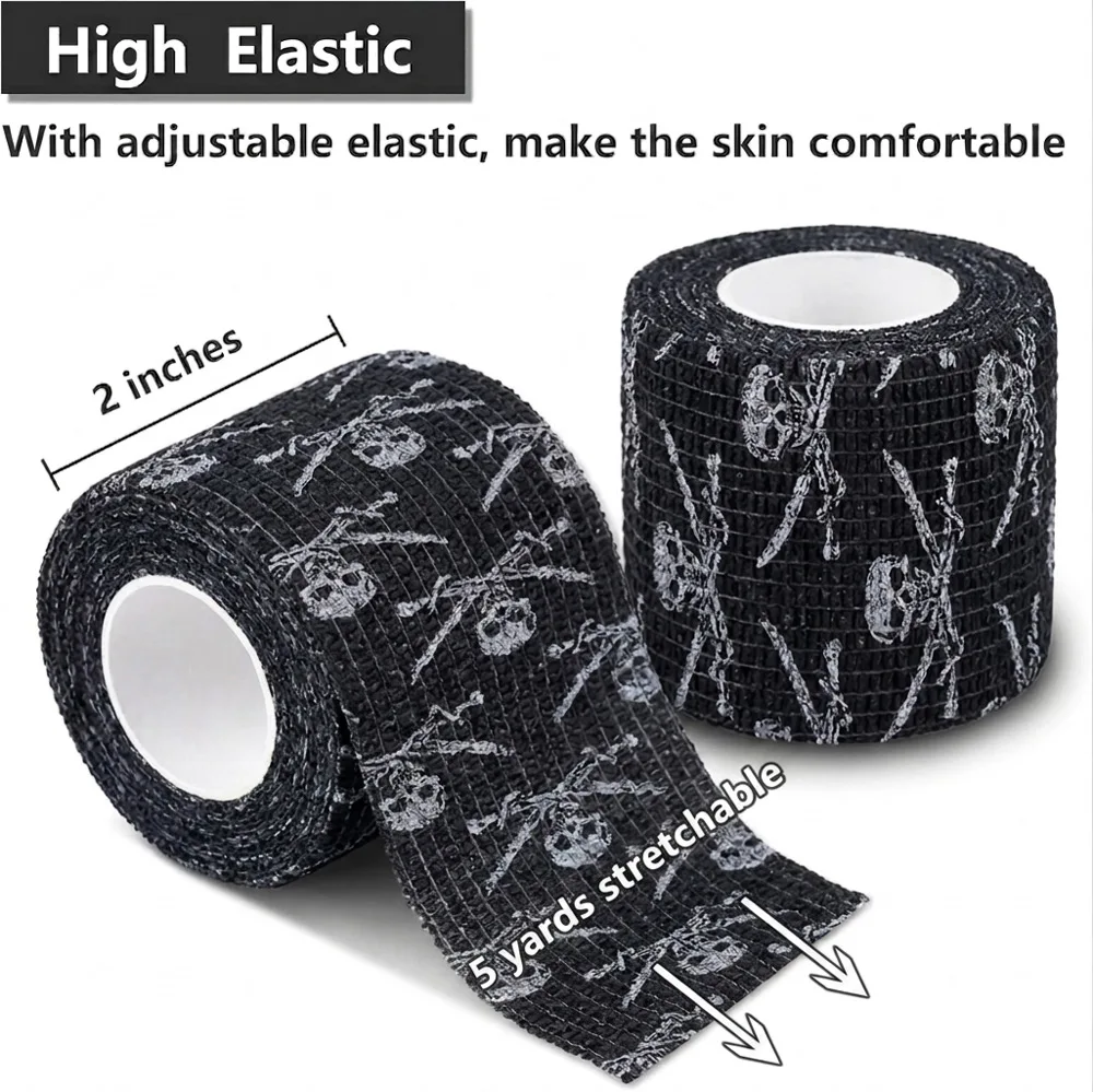 48/24/20/12/10/6/3pcs Tattoo Grip Bandage Cover Wraps Tapes Self-adhesive Elastic Bandage for Tattoo Grip Tattoo Accessories