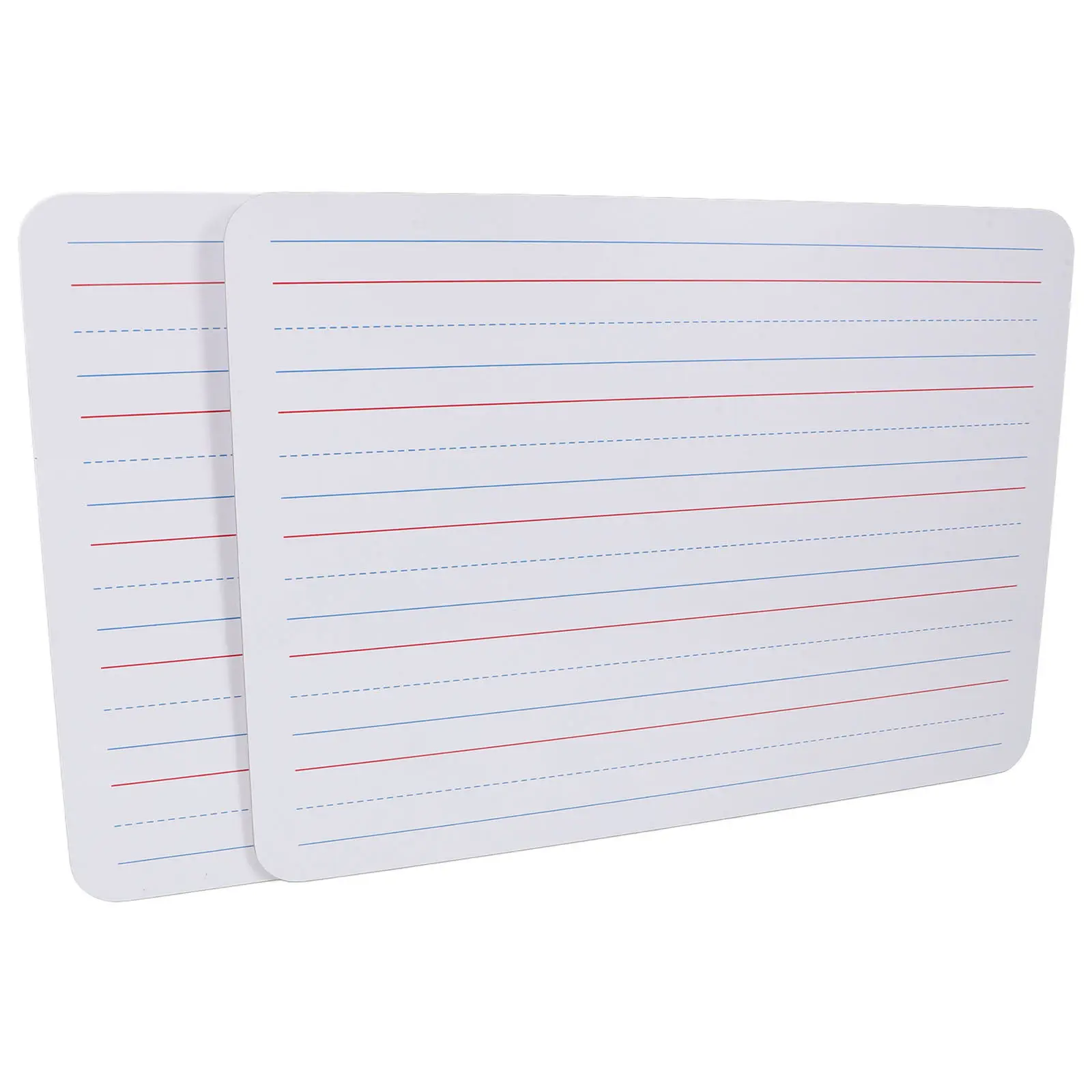 2Pcs Small Dry Erase Board for Double Sided Blank and Ruled Surface Early Education Writing Skill Development Reusable