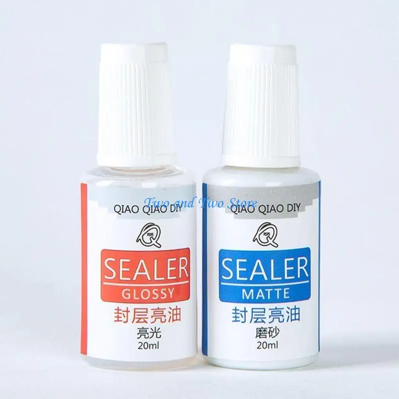 HX6F 2 Bottles Waterproof Epoxy Resin Sealing Glossy Oil Protects Brightening Gel Oil