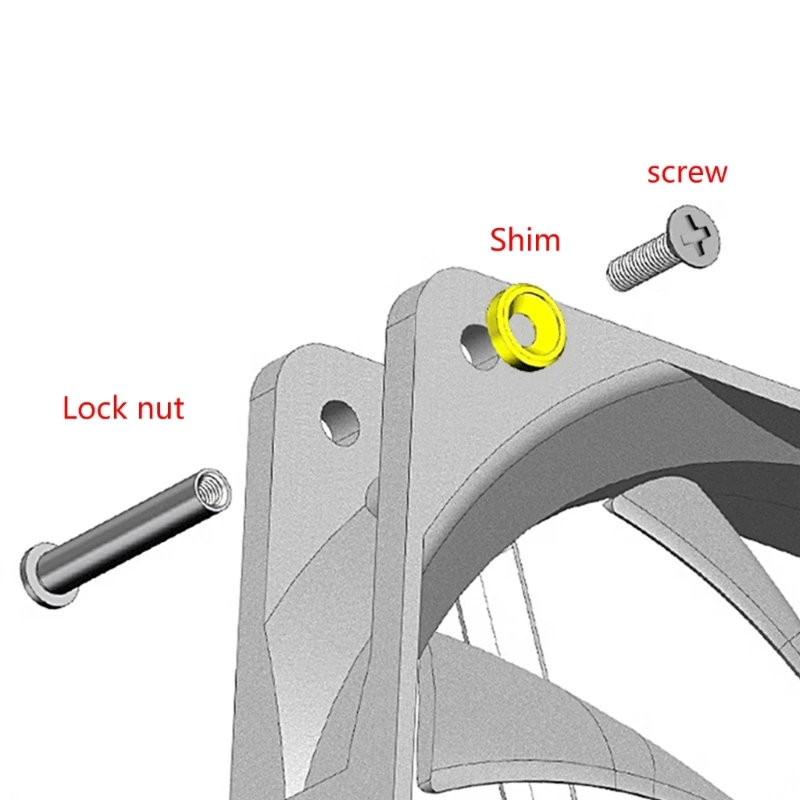4pc Fixing Fan Screws for 25mm Thickness Computer Cooling Fan PC Case Cooling Fan Mounting Screw Double Locking Fastener