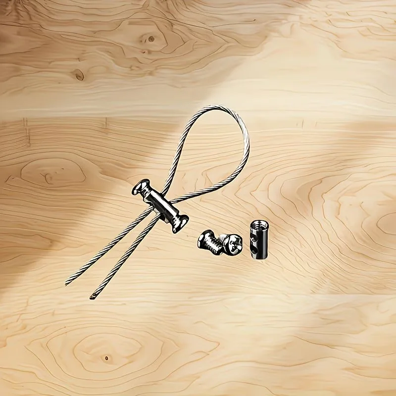 10PCS Steel Wire Rope Cable Clamp Metal Copper Clip Adjustable Screw Metal Fixture Sling Fastener Accessories for 1.5-2.5mm