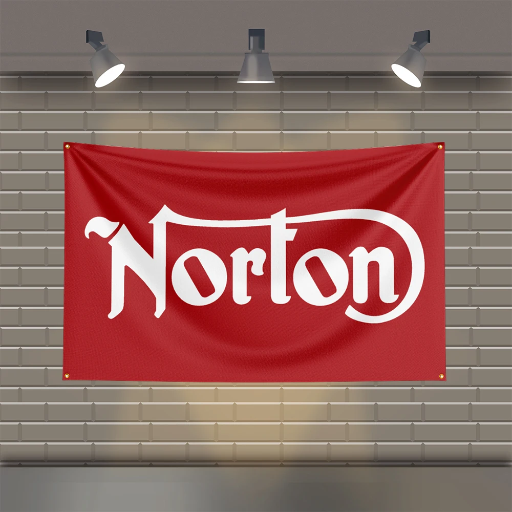 3x5 Ft N-Nortons Racing  Flag Polyester Printed Cars Flags for Room Garage Decor