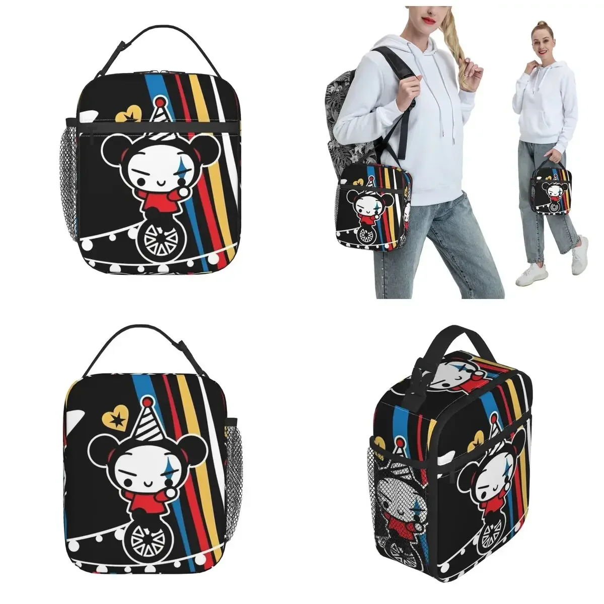 

Anime Garu Puccas Insulated Lunch Bags Thermal Bag Meal Container Leakproof Tote Lunch Box Food Bag Work Travel