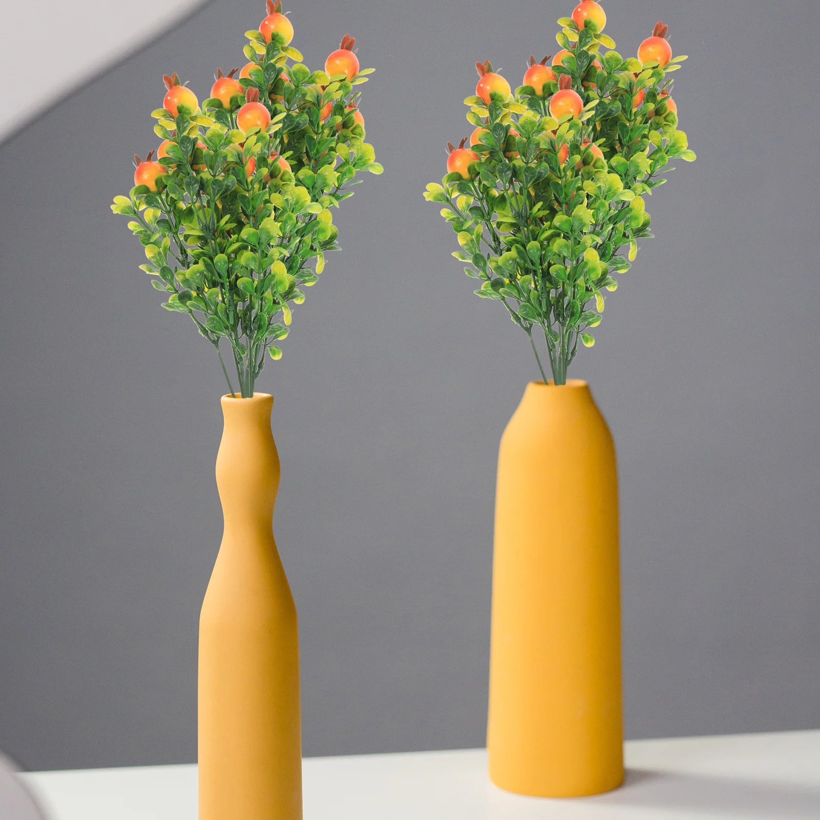 

2 Pcs Fake Fruit Plant Decoration Lifelike Plastic Arrangement for Table Dining Room Kitchen Artificial Plants