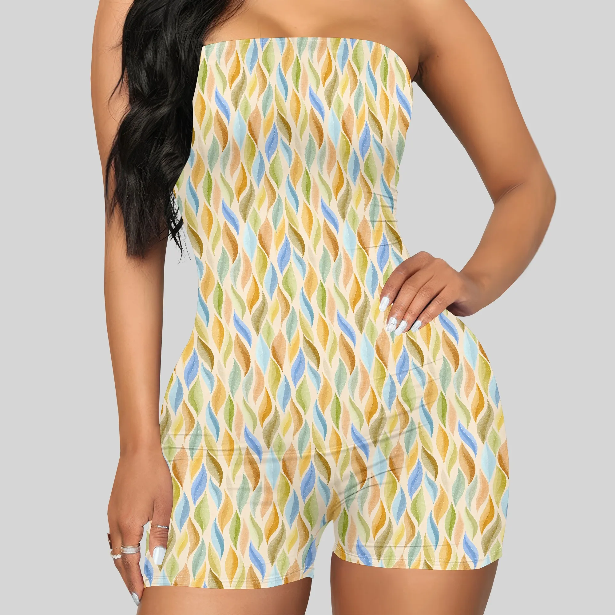 스트랩리스 쉐이프웨어 바디수트 뱃살 보정 풀 바디 쉐이프웨어 심리스 슬리밍 바디 쉐이퍼 점프수트 탑