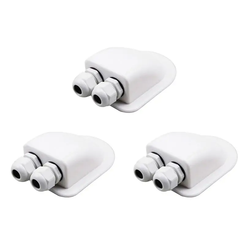 

Exclusive 3X Double Wire Entry Gland Box Solar Panel Roof Wire Entry Gland Box Cable Motorhome Double Hole RV Yacht