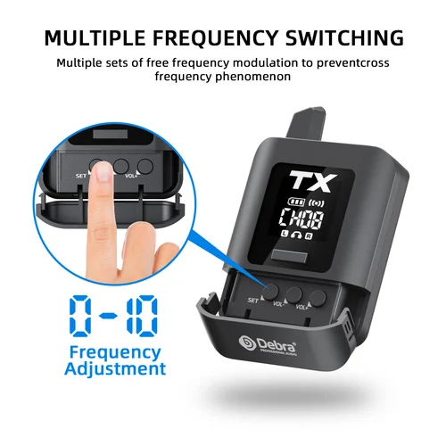 Imagen 2 del producto Nuevo Sistema de monitoreo intrauditivo inalámbrico Stere Protable UHF IEM, Audio recargable portátil para monitoreo de Audio de música en vivo