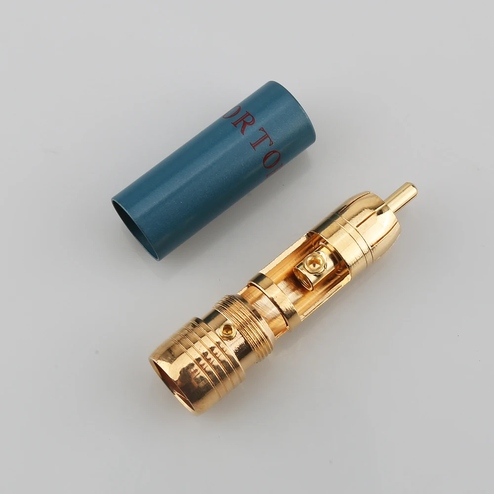 Ortofon Colokan Konektor RCA Berlapis Emas Kuningan untuk Steker Konektor Kabel Interkoneksi Audio