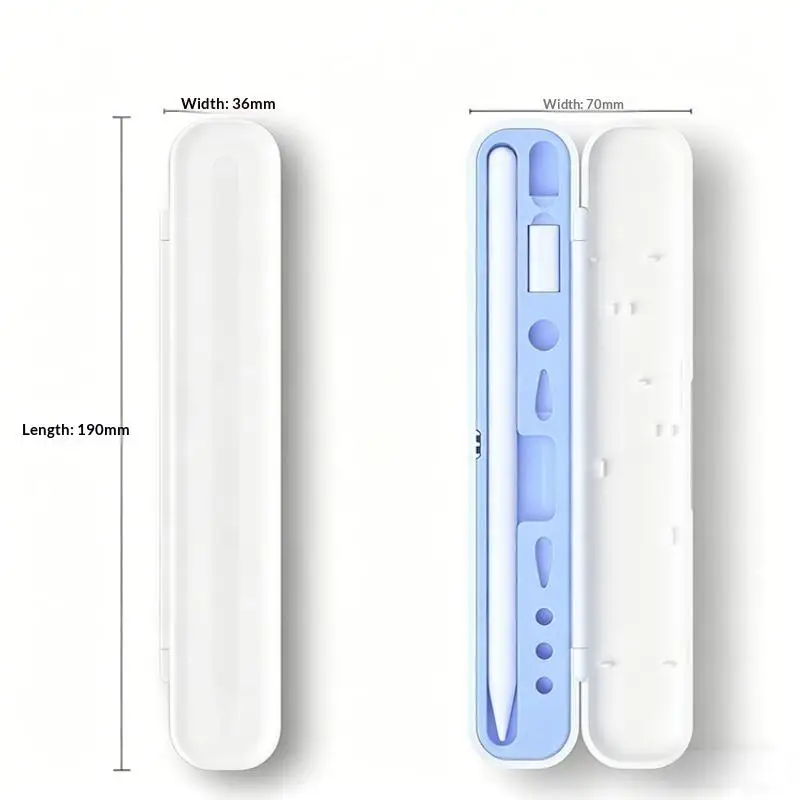 Portable ABS Silicone Storage Case For Pencil Nib: Holder Stand Protective Cover Stylus Pen