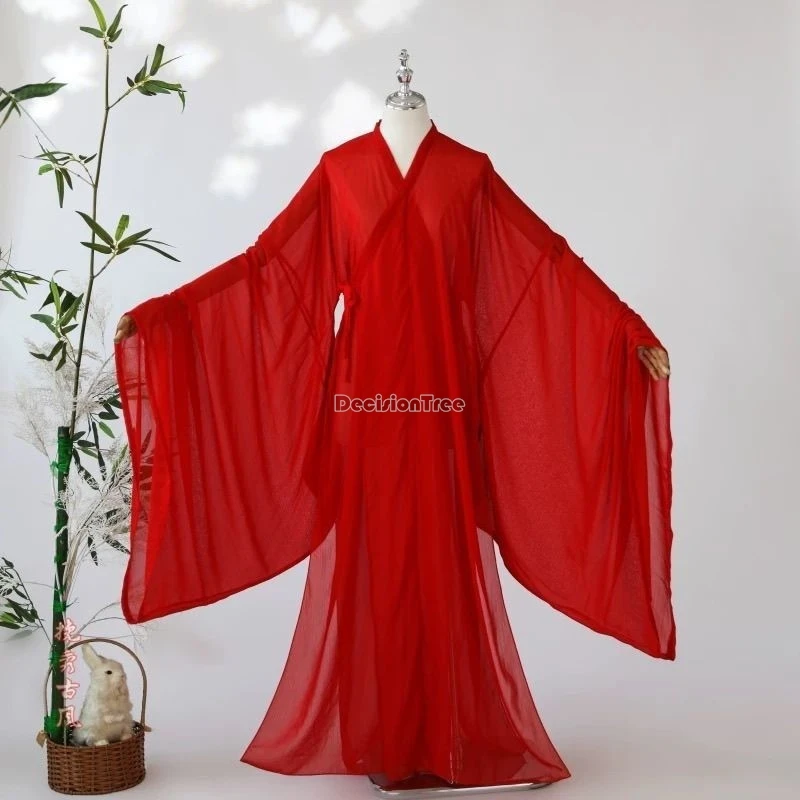 2026 new chinese ancient retro style hanfu large sleeve inner lining improved men's and women's cross collar loose yarn coat