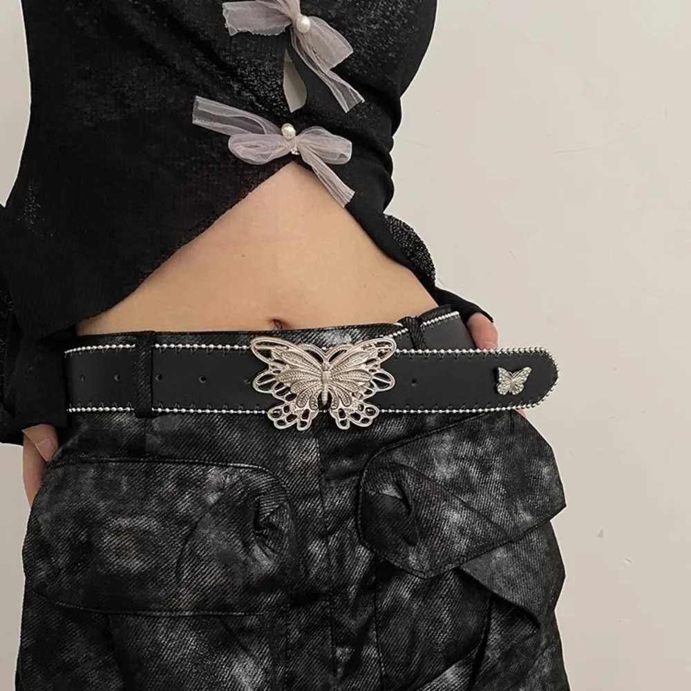 Nieuwe PU Hip Hop Punk Riem Legering Accessoires Brede Rand Taille Riem Retro Mode Riem
