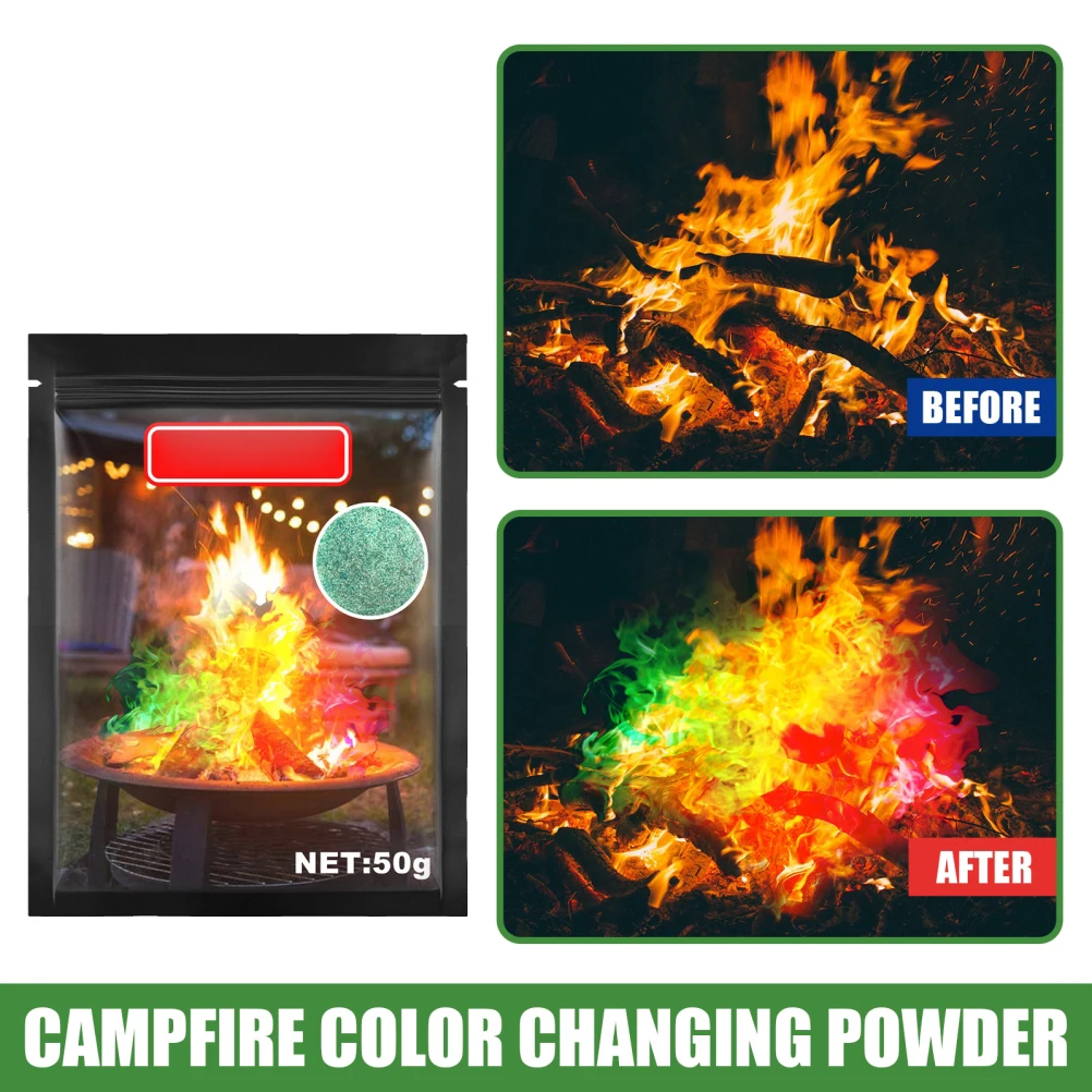 Flame Colorant Packet Vibrant Long-Lasting Flame Color Changer for Yard Beach Campfire Bonfire Fireplace Indoor Outdoor Use