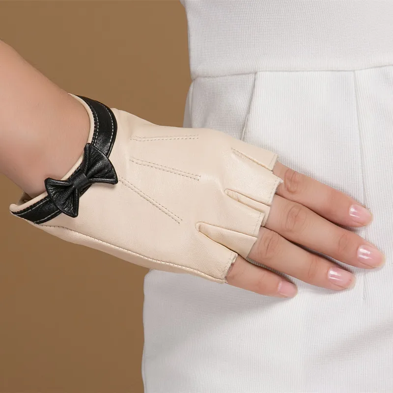new-ladies-finger-tan-genuine-leather-gloves-spring-eepskin-f-finger-goat-skin-driving-motorcycle-street-dance-t