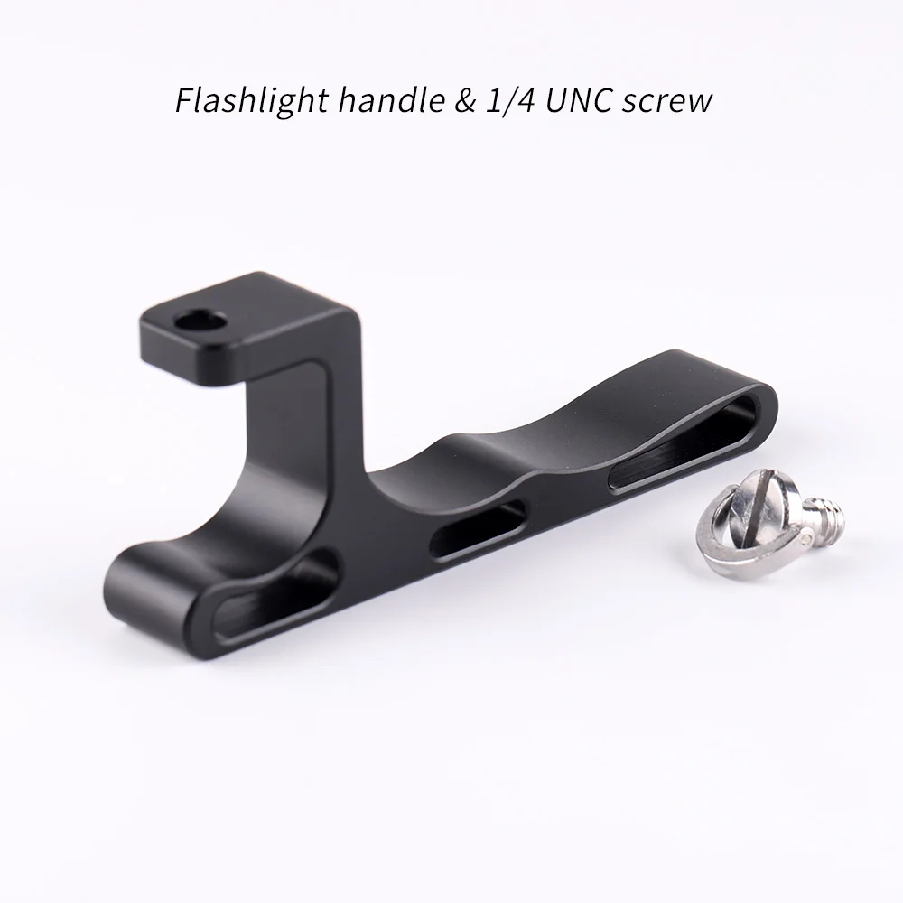 Aluminum alloy flashlight handle with 1/4 UNC screw